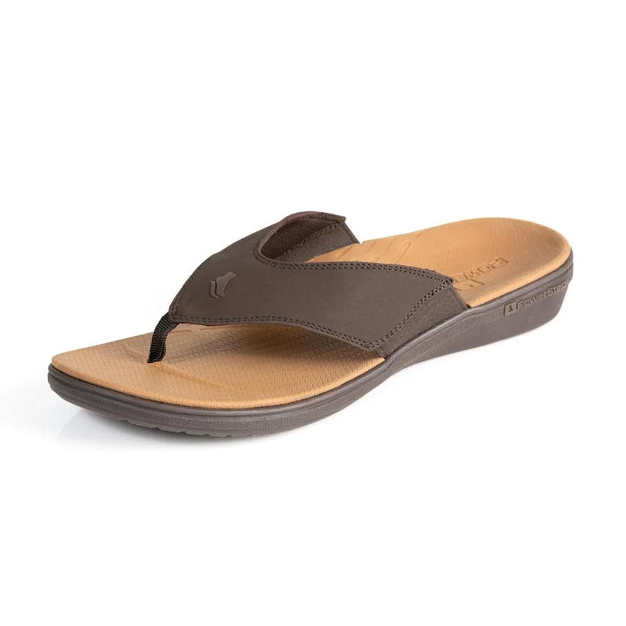 Men's Arch Supporting Brown Sandals by Powerstep