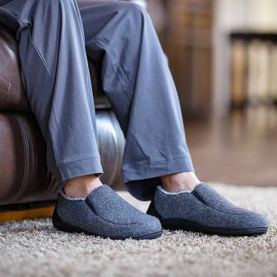 Archwear Men’s Twin-Gore Charcoal Slippers  (Formerly Men's Arch Supporting Slippers)  by Powerstep