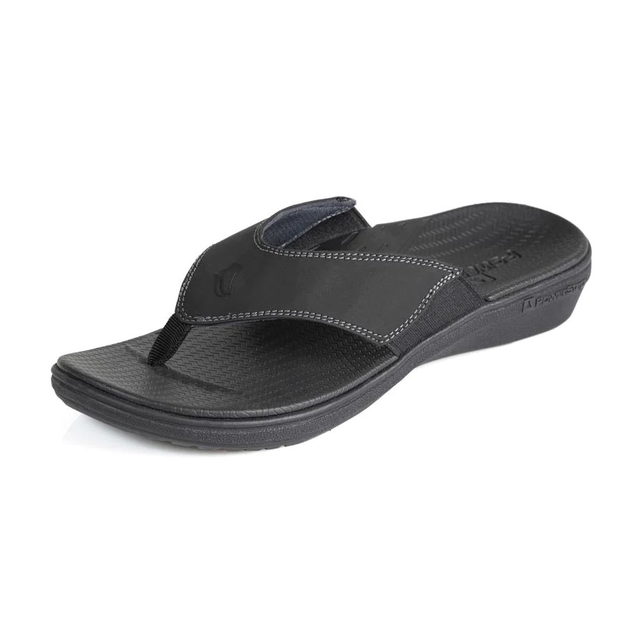 Women's Arch Supporting Black Sandals by Powerstep