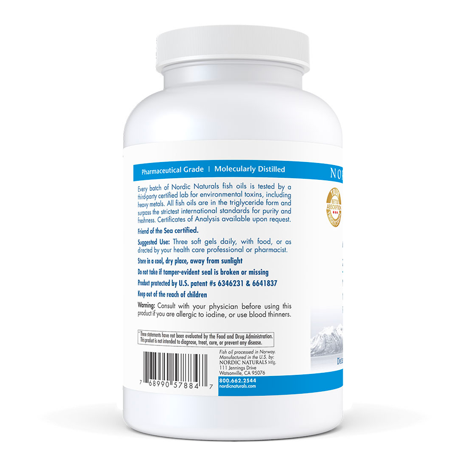 Arctic Cod Liver Oil 180 Soft Gels Lemon by Nordic Naturals