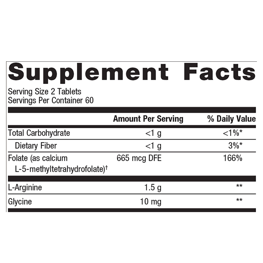 Arginine Plus by Metagenics Ingredients Label