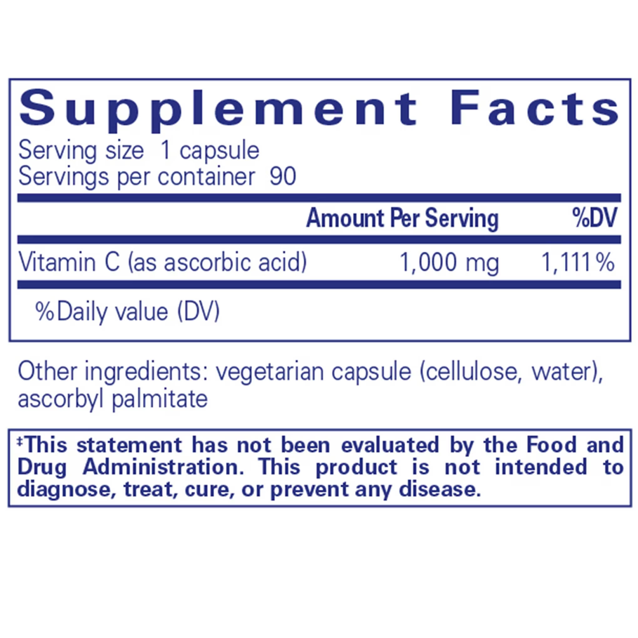 Ascorbic Acid 90 capsules by Pure Encapsulations