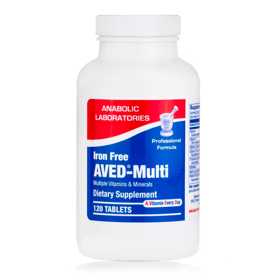 AVED-MULTI TAB IRON FREE 120 count by Anabolic Labs