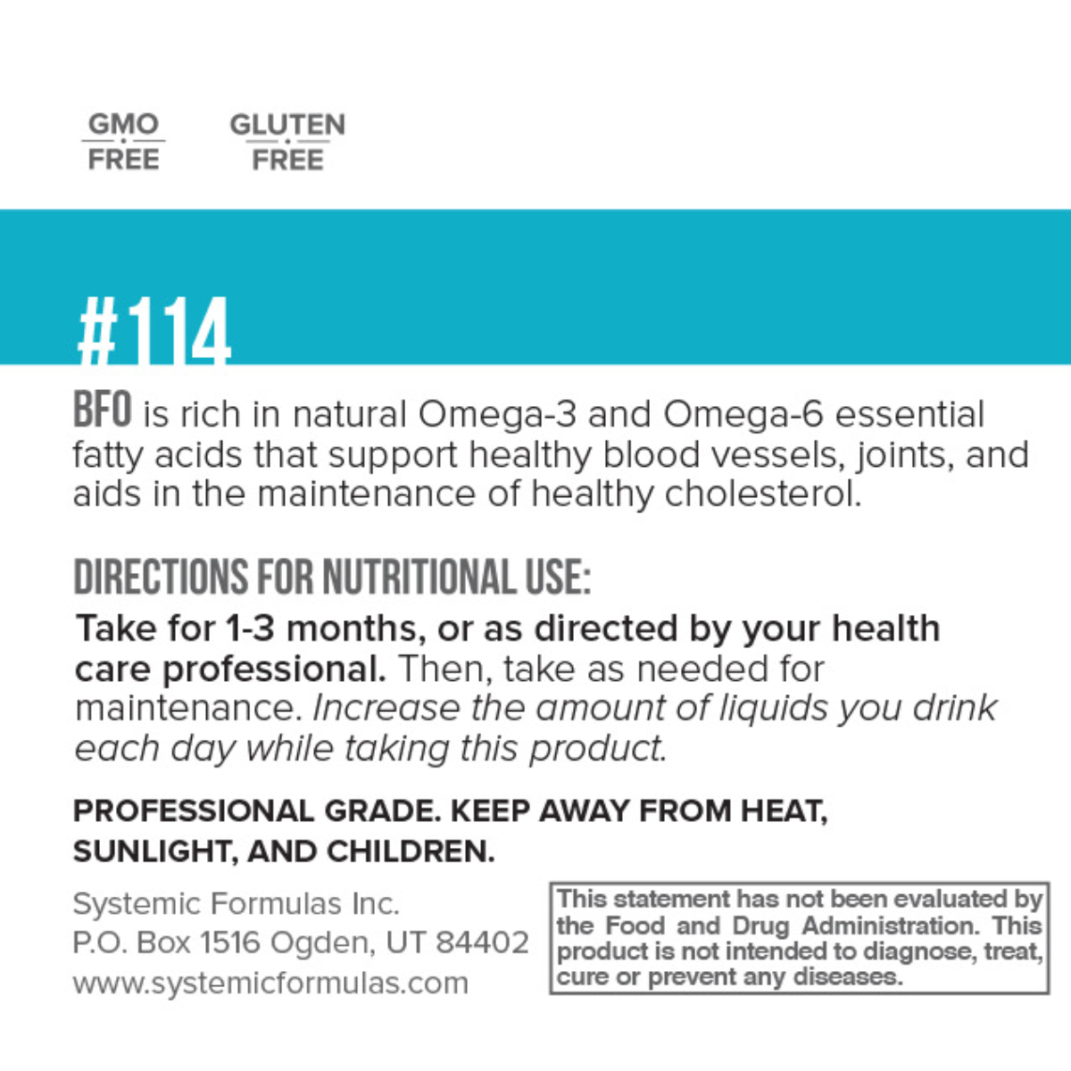 This formula is rich in natural highly potent omega-3 (DHA, EPA) and omega-6 essential fatty acids that support healthy blood vessels, joints, and aid in maintenance of healthy cholesterol.