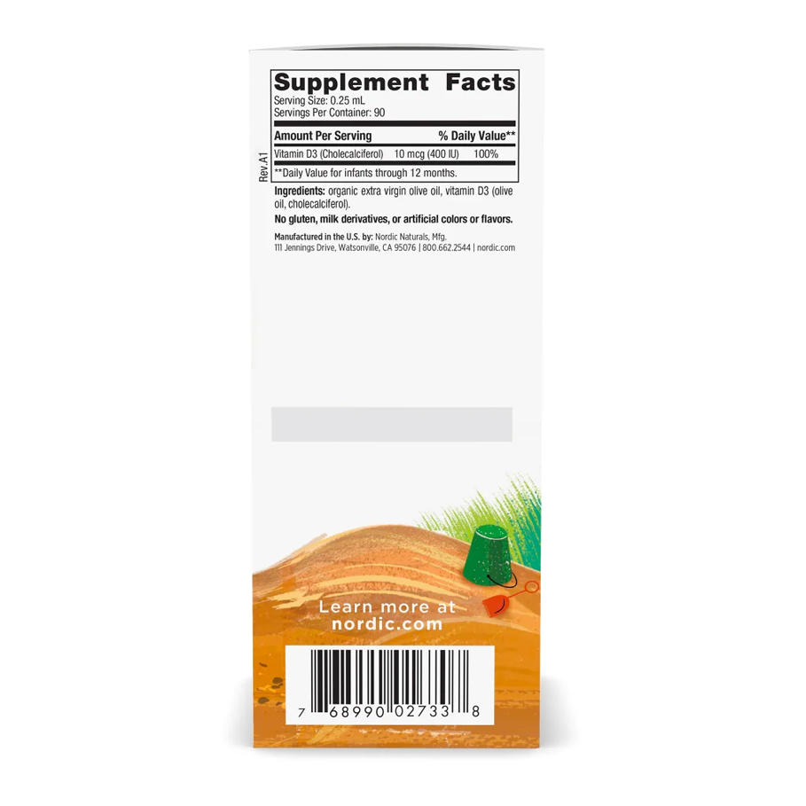 Baby's Vitamin D3 0.76 Fl. Oz. by Nordic Naturals