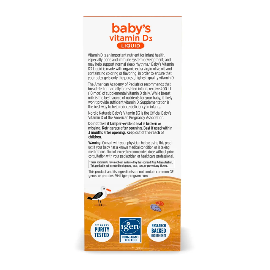 Baby's Vitamin D3 0.76 Fl. Oz. by Nordic Naturals