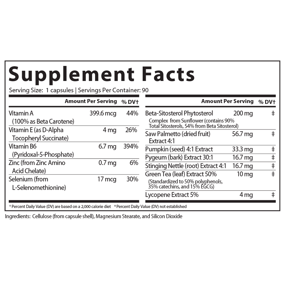Beta Sitosterol Complex by DesBio ingredients for prostate health, hormone support, prostate health, temporary relief of symptoms related to frequent urination with urgency