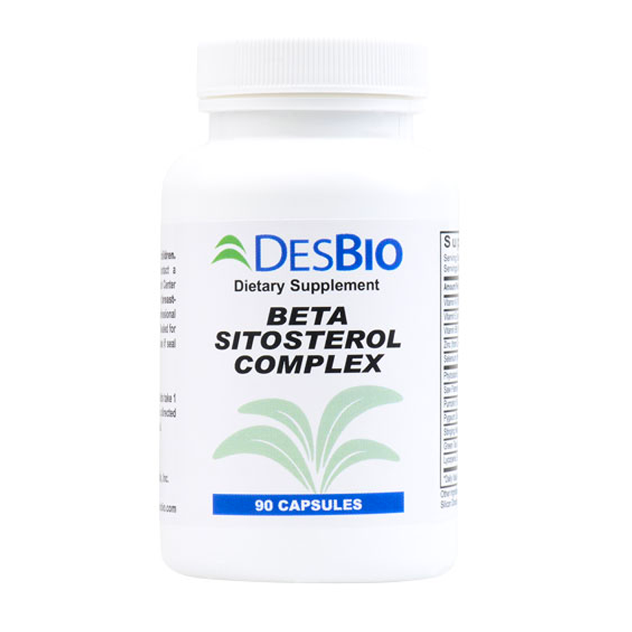 Beta Sitosterol Complex by DesBio ormulated to improve prostate health, Beta-sitosterol is the active ingredient in saw palmetto berries which have been used for centuries to treat prostate and urinary problems, specifically, BPH.