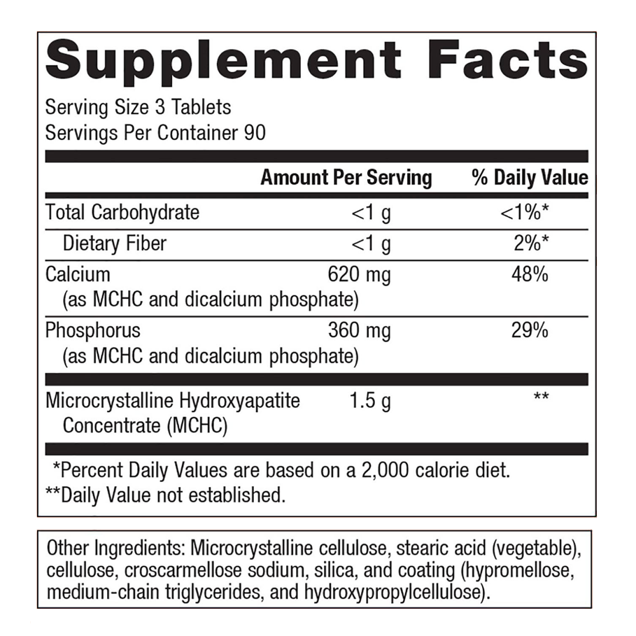 Bone Builder   by Metagenics Ingredients Label