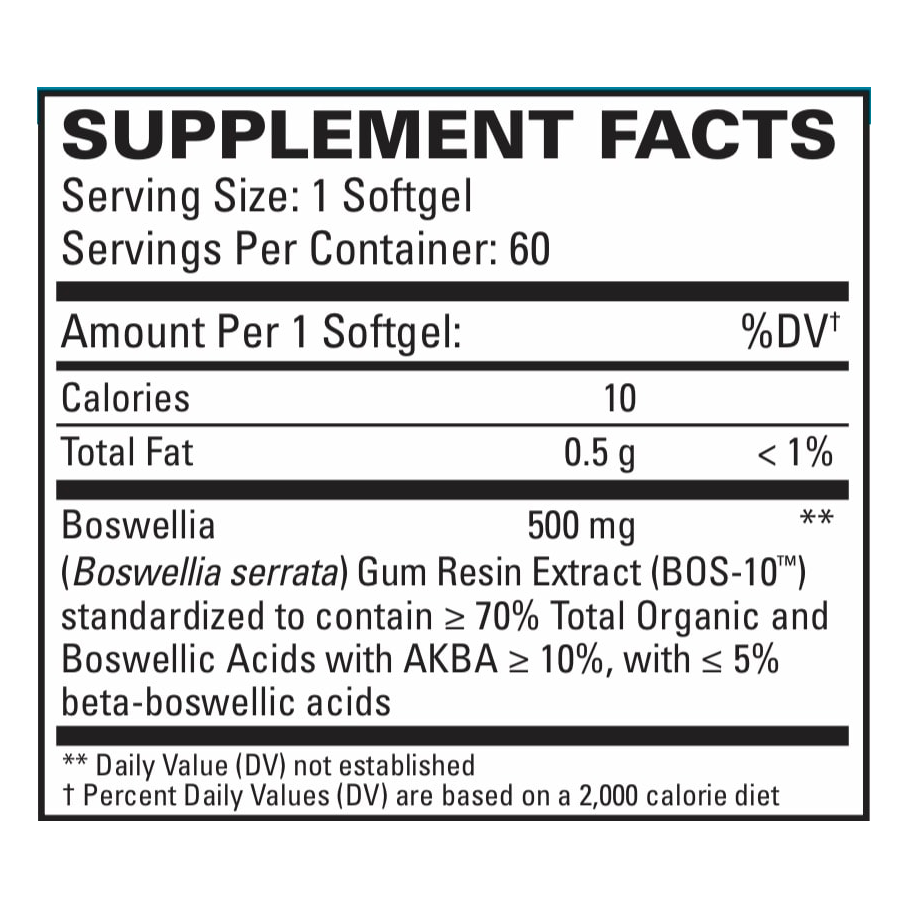 BosPro by EuroMedica Ingredients Label