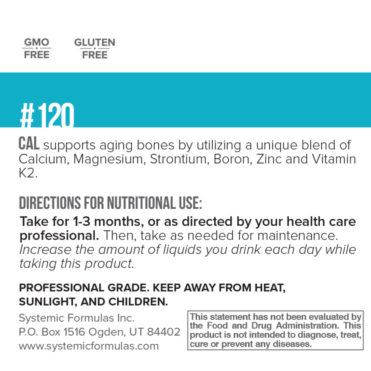 CAL provides a superior blend of highly absorbable calcium malate and calcium citrate, balanced with magnesium malate and citrate to ensure optimal bone health and calcium metabolism. 