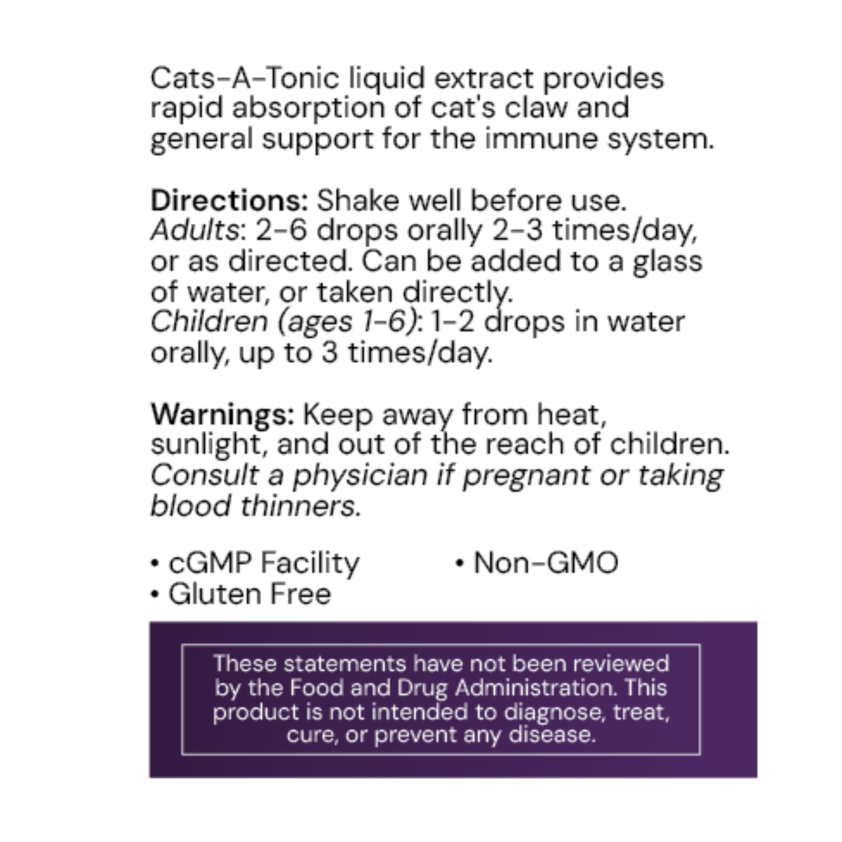 CA - Cats-A-Tonic by Systemic Formulas