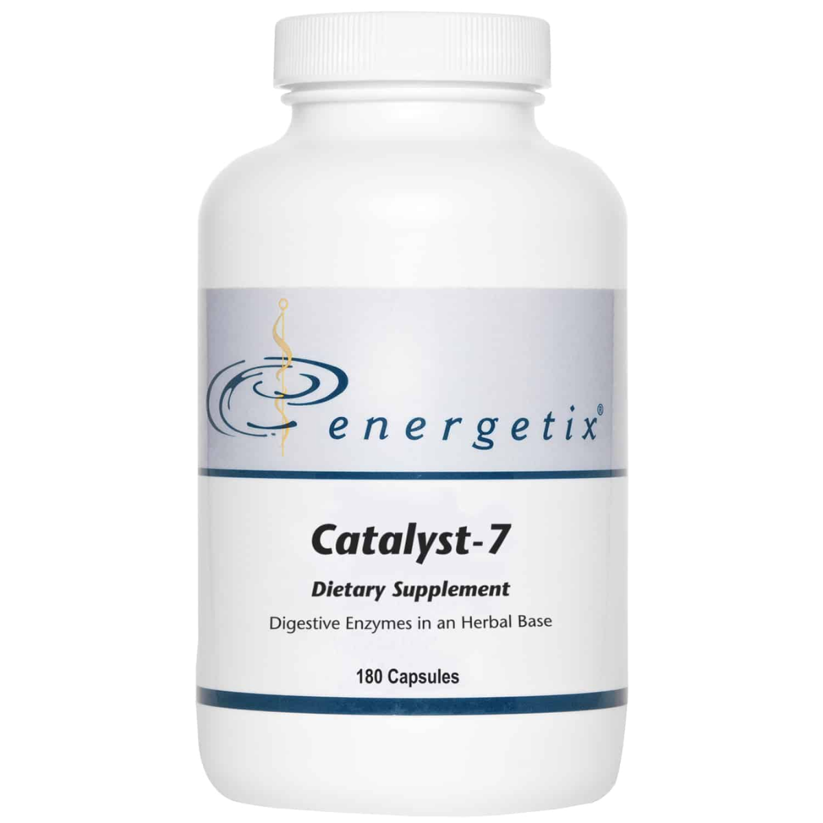 Catalyst 7 by Energetix (180 Capsules), digestive health, concentrated digestive enzymes, gastrointestinal tract, healthy mucosal integrity, digestion, enzymatic production, genetics, aging, illness, normal digestive function