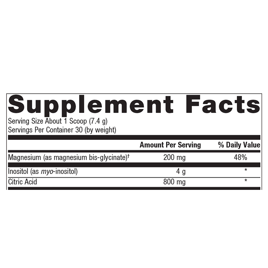 Cenitol Powder by Metagenics Ingredients Label