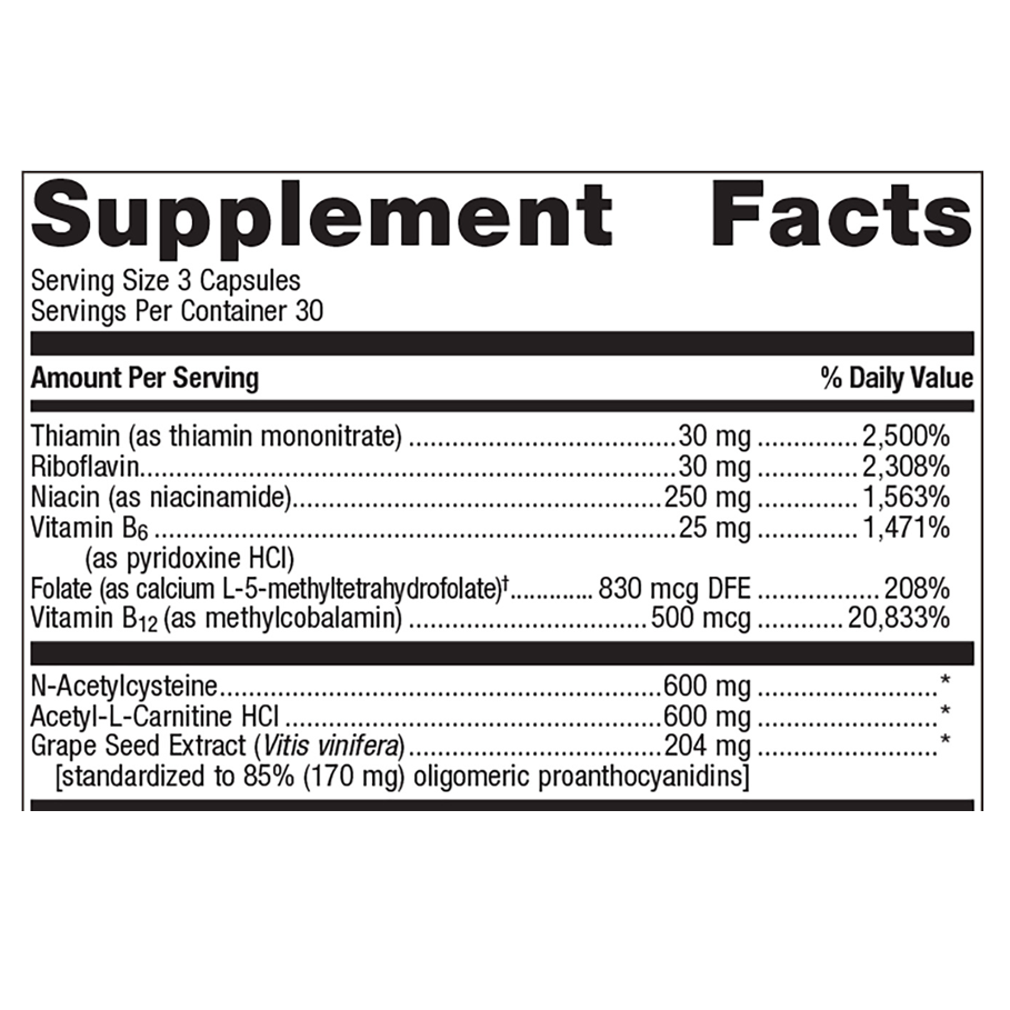 Ceralin Forte by Metagenics Ingredients Label