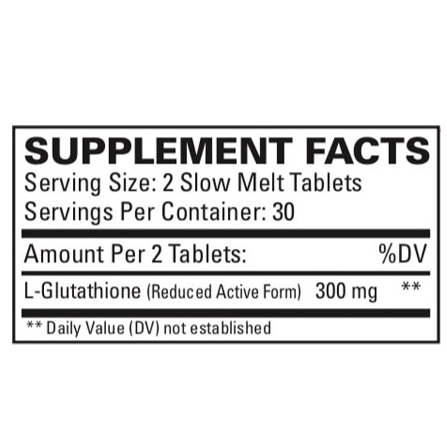 Clinical Glutathione by EuroMedica Ingredients Label