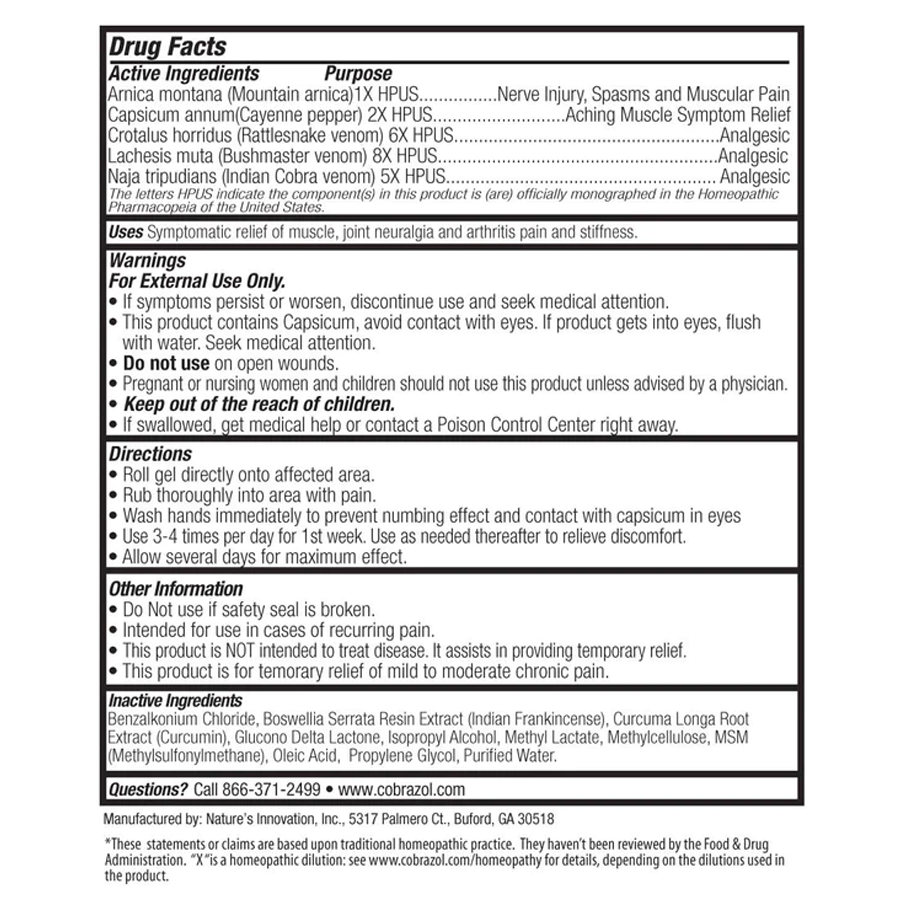 CobraZol Topical Roll-On Gel by AlliMax Nutraceuticals