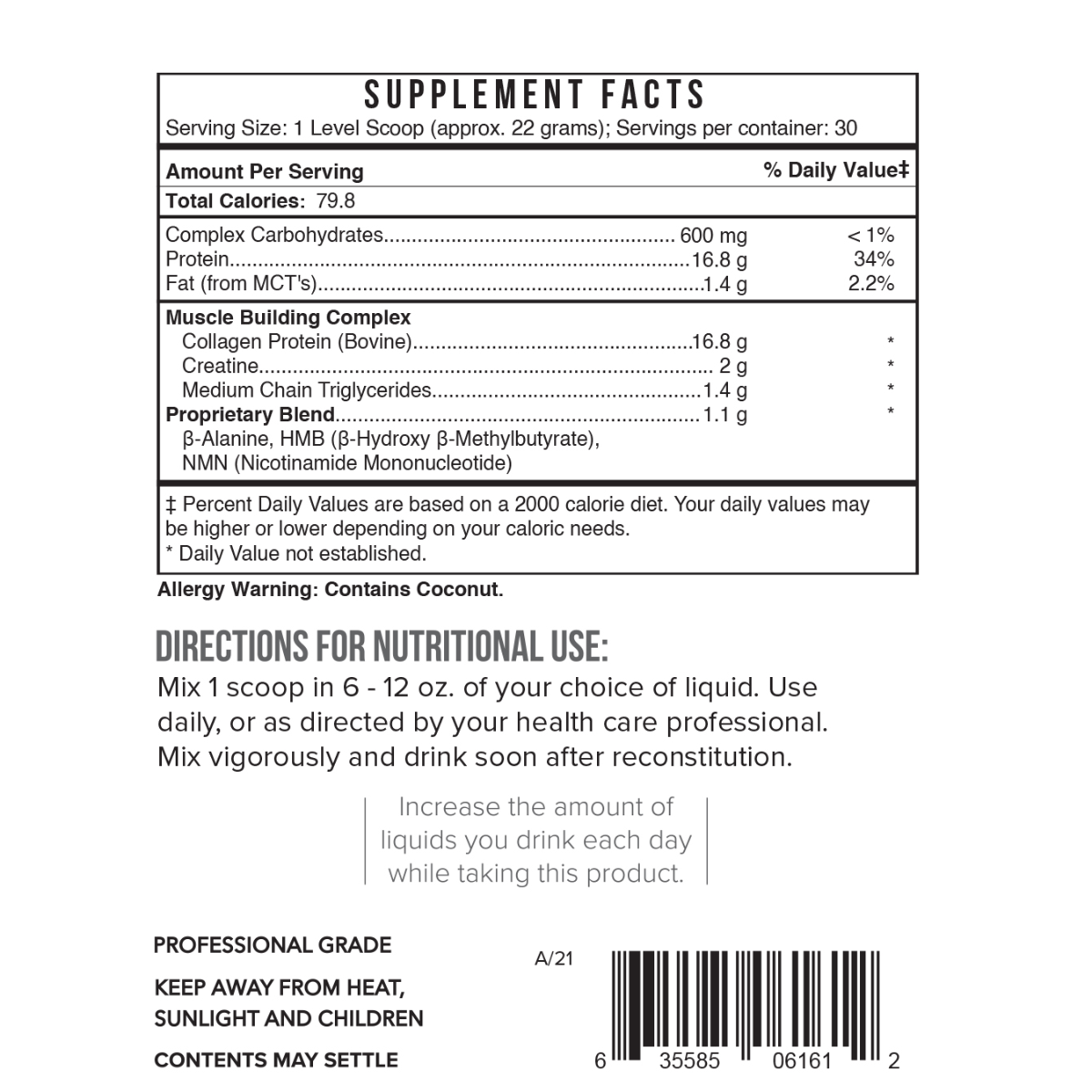Systemic Formulas Collagen MB, Collagen Muscle Builder, muscle collagen supplement, collagen creatine powder, lean muscle support, HMB supplement, beta-alanine supplement, NMN collagen, mitochondrial energy support, professional-grade muscle support.
