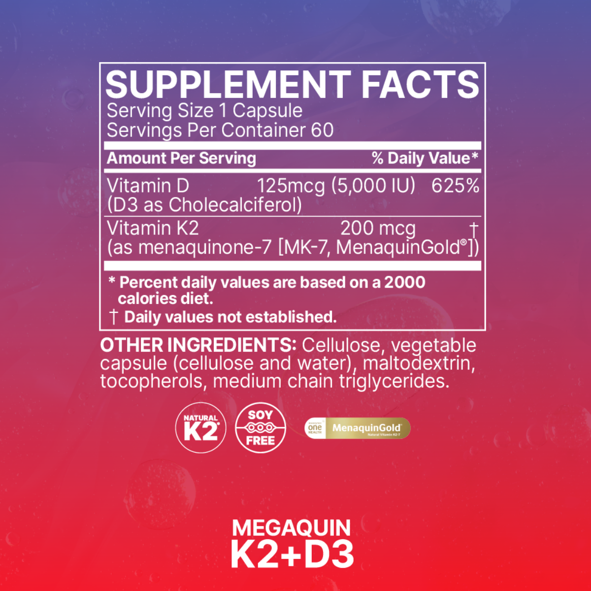 MegaQuin K2+D3 (Formerly MegaQuinD₃) By Microbiome Labs