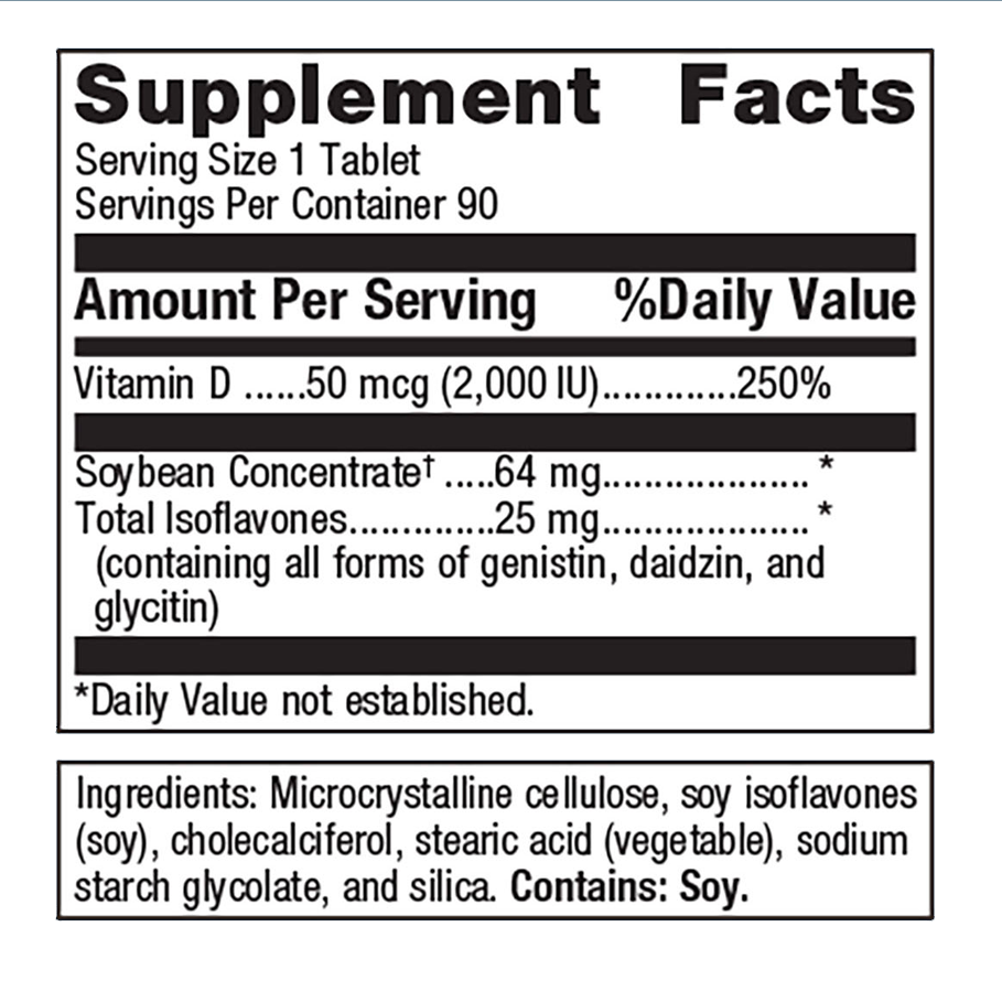 D3 2000 Complex (formerly Iso D3 ) by Metagenics Ingredients Label
