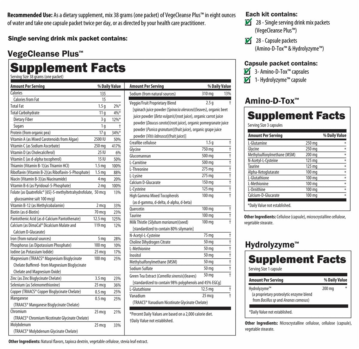 VegeCleanse Plus Detox Program by Designs for Health