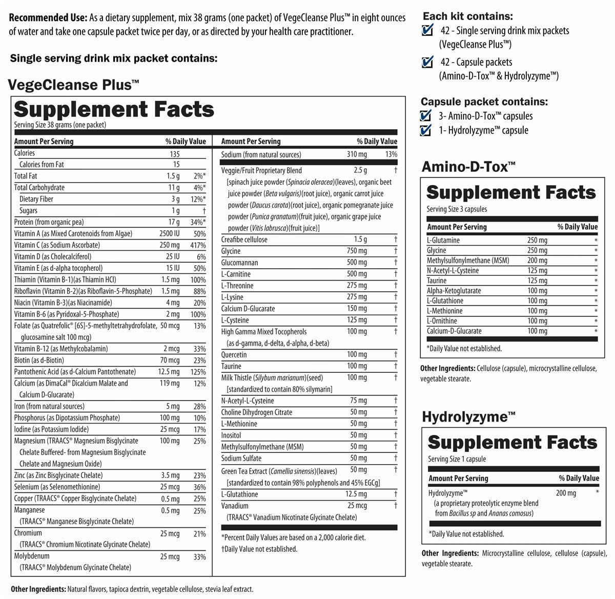 VegeCleanse Plus Detox Program by Designs for Health