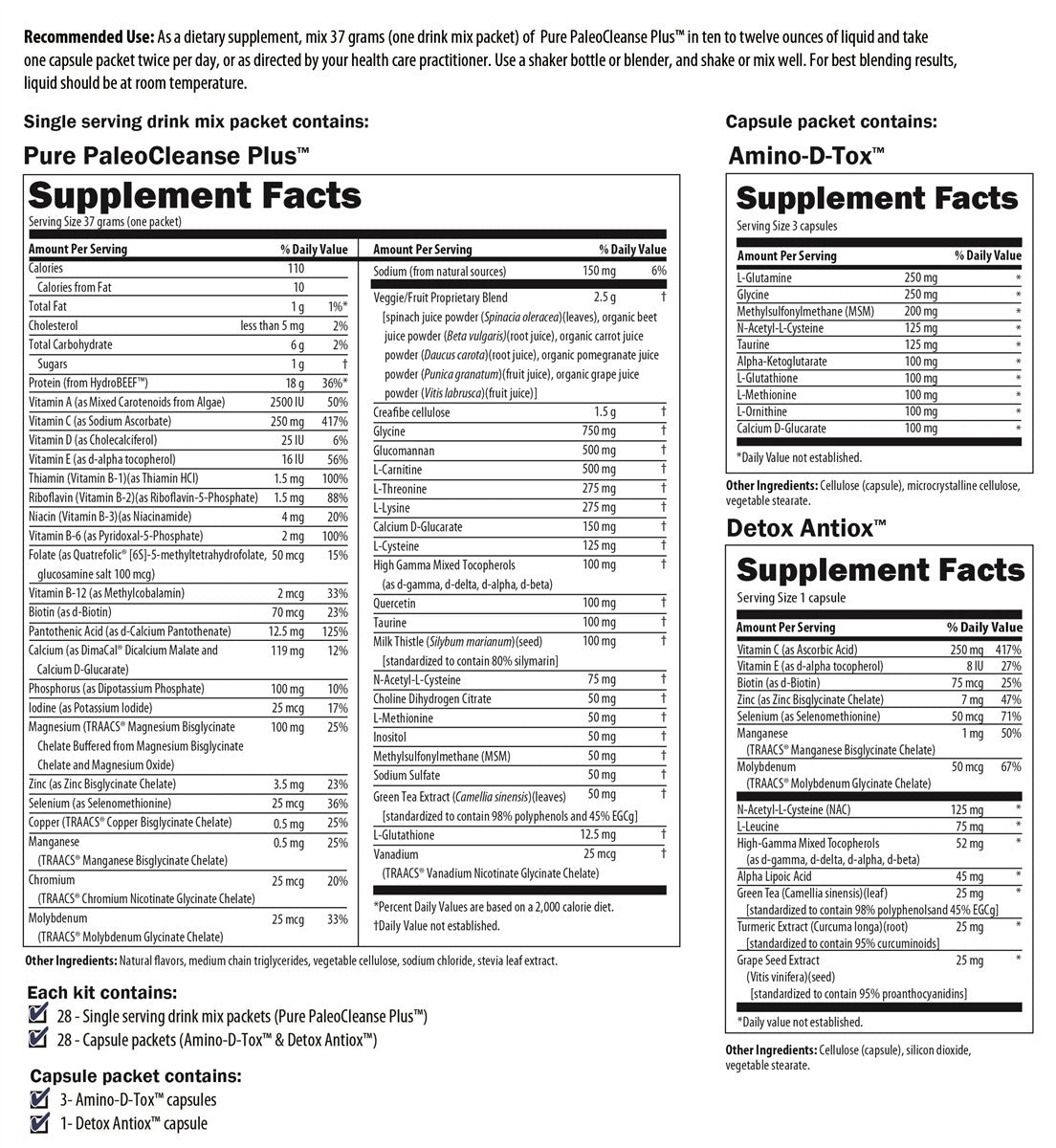 Pure PaleoCleanse Plus by Designs for Health