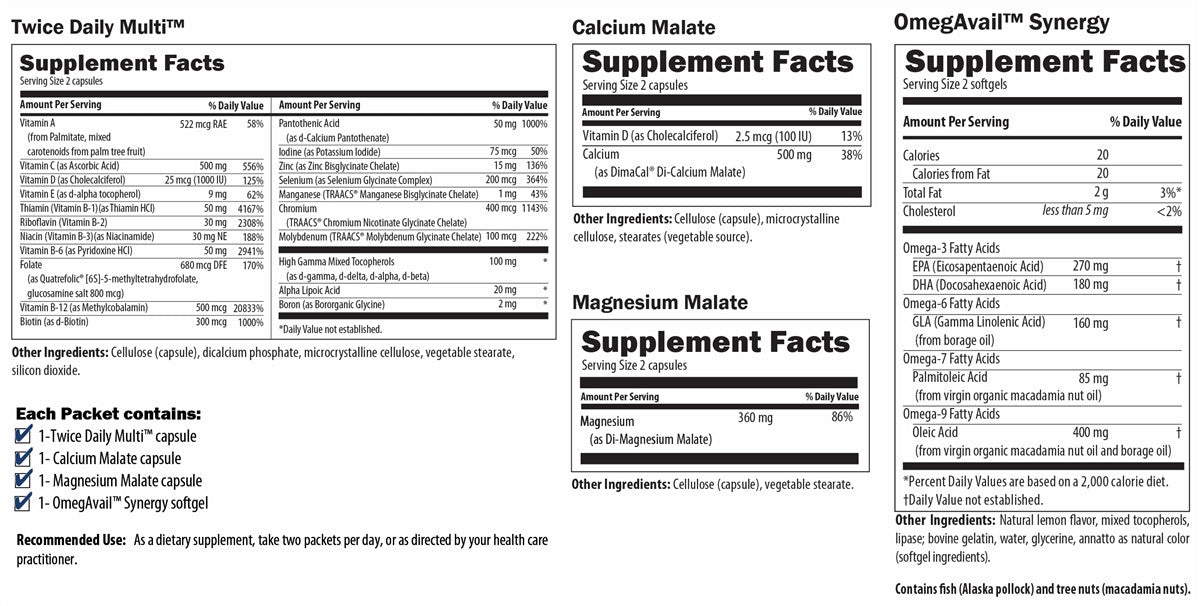 Twice Daily Essential Packets by Designs for Health