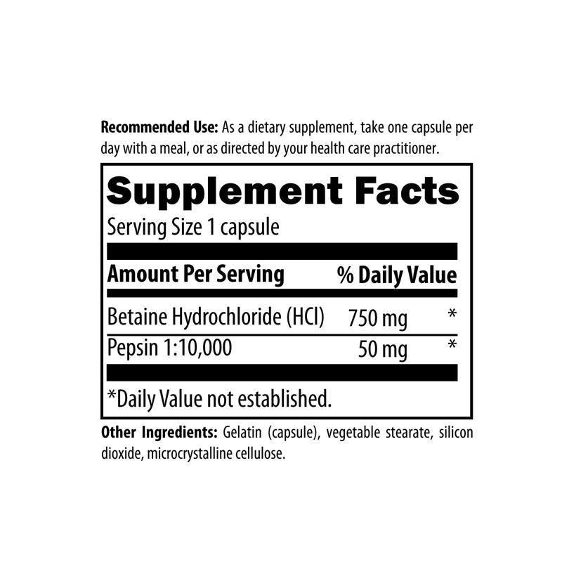 Betaine HCl with Pepsin by Designs for Health