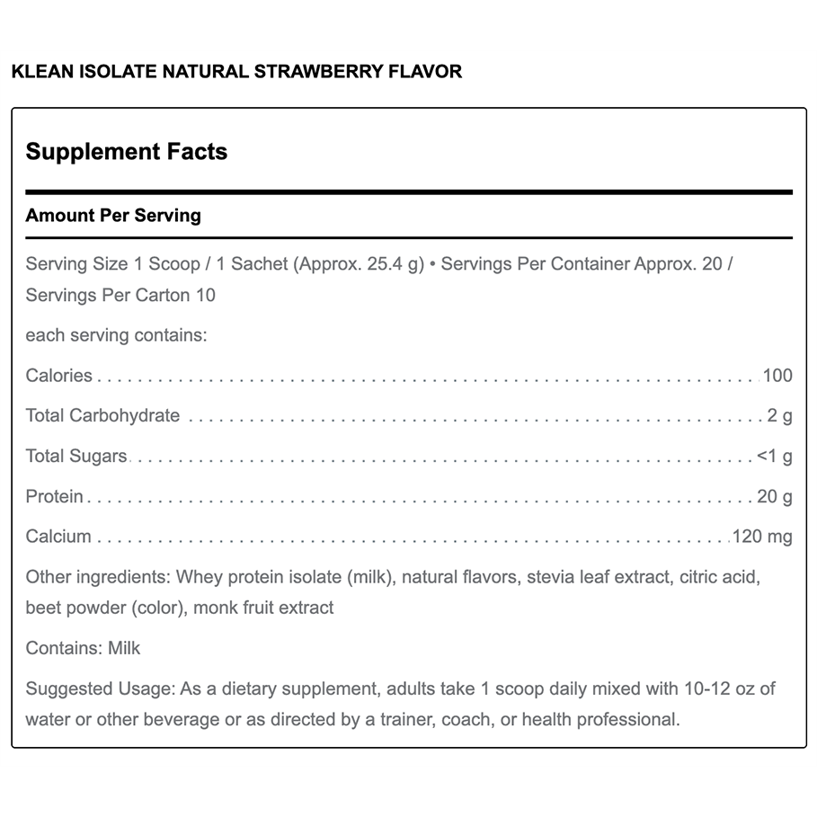 Klean Isolate Strawberry by Douglas Labs