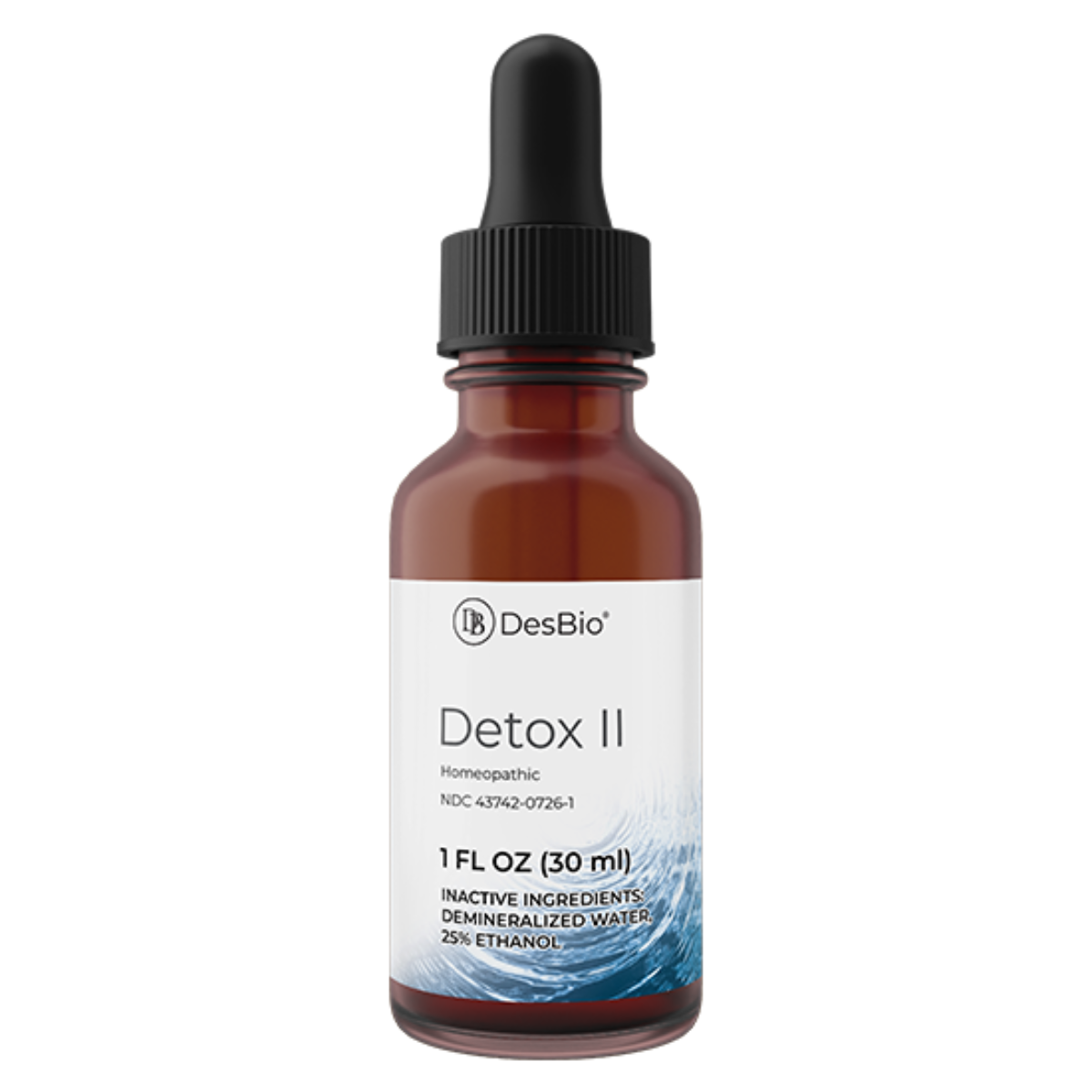 Detox II by DesBio for the temporary relief of symptoms related to headache, fatigue, moodiness, and bladder discomfort.