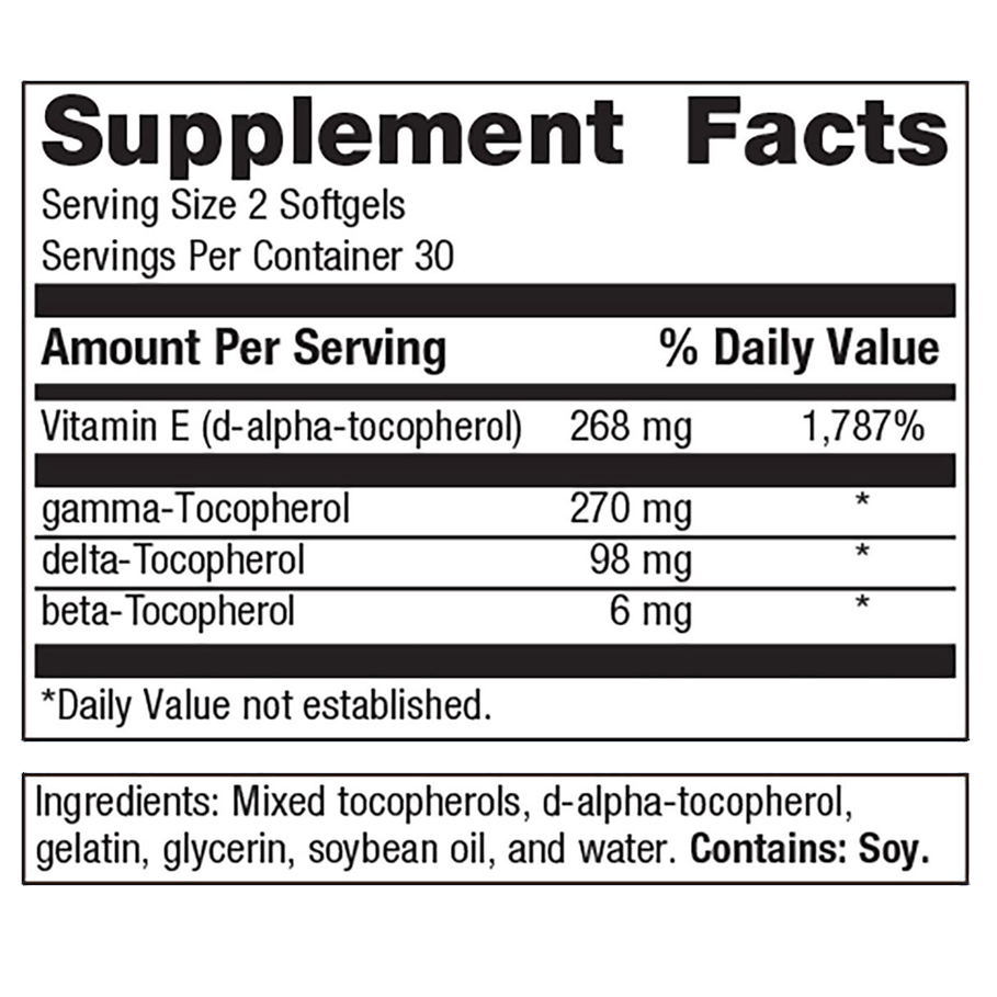 E Complex-1:1 by Metagenics Ingredients Label