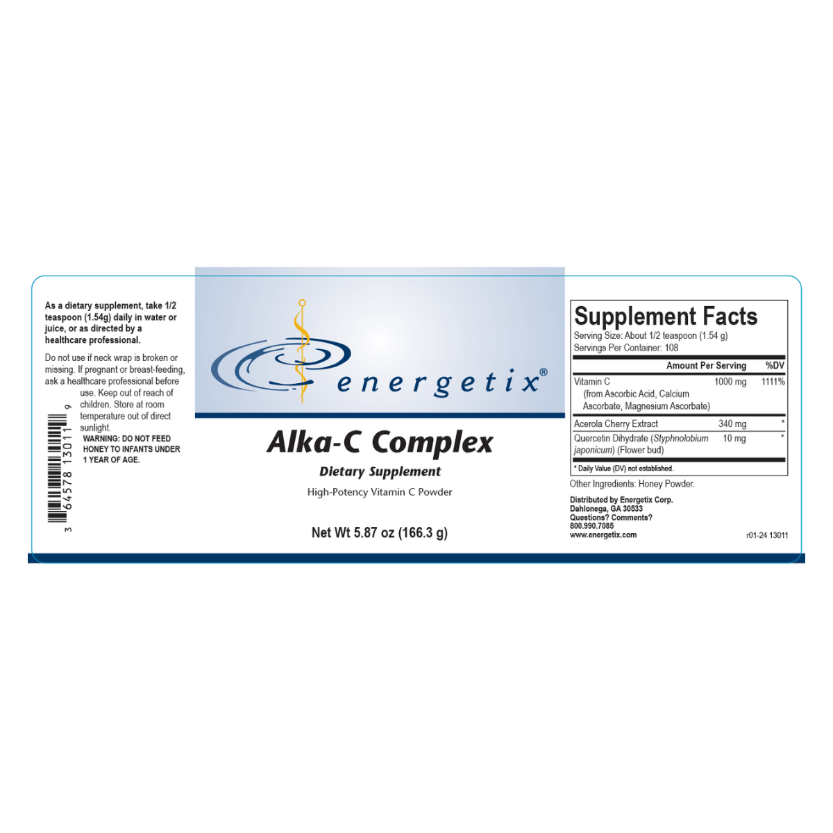 Alka C Complex by Energetix, immune support, immune health, vitamin C, buffered vitamin C, calcium, magnesium, acerola cherry, high-potency vitamin C powder, Best vitamin C powder for immune boosting
