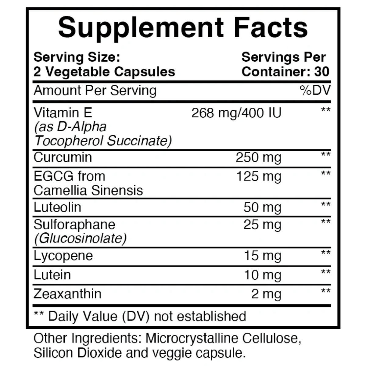 Optimal Health Systems Essential Protect eye health antioxidant supplement with lutein zeaxanthin curcumin and EGCG