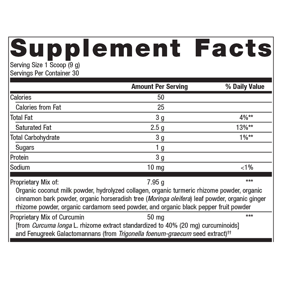 Golden Fusion by Metagenics Ingredients Label