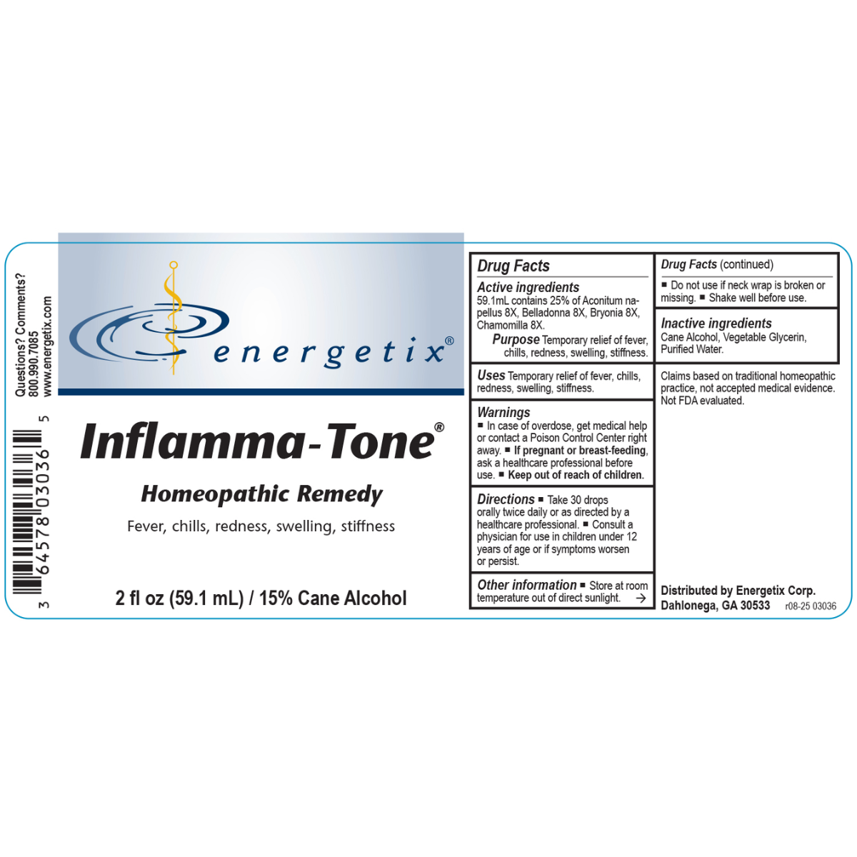 Inflamma-Tone® is a homeopathic combination formula—a favorite of practitioners and their patients—that covers a very broad and familiar set of symptoms indicating the body’s natural response to harmful stimuli such as pathogens, damaged cells, or irritants.