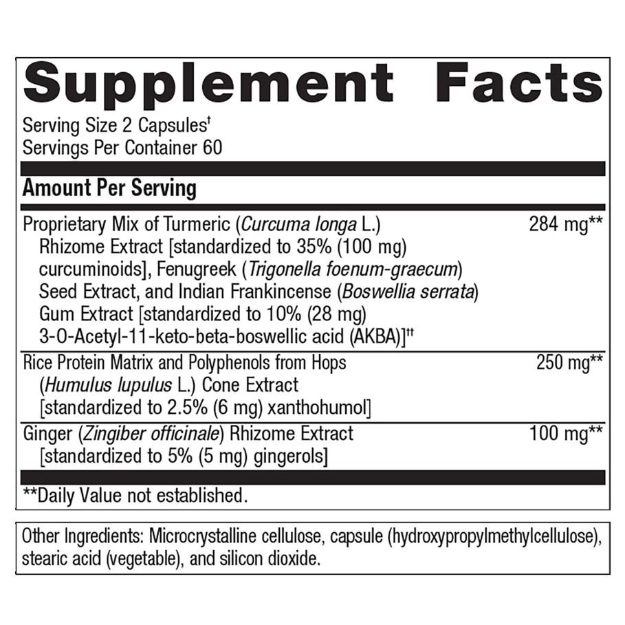 Inflavonoid Intensive Care by Metagenics Ingredients Label