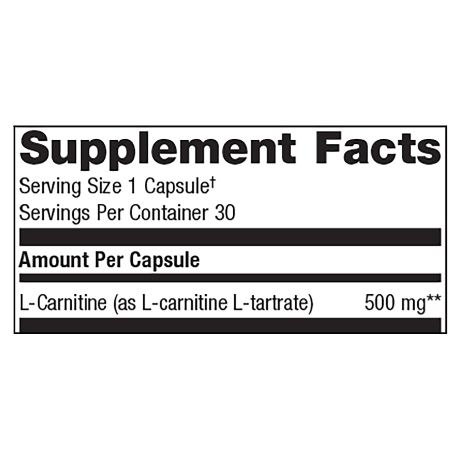 L-Carnitine by Metagenics Ingredients Label