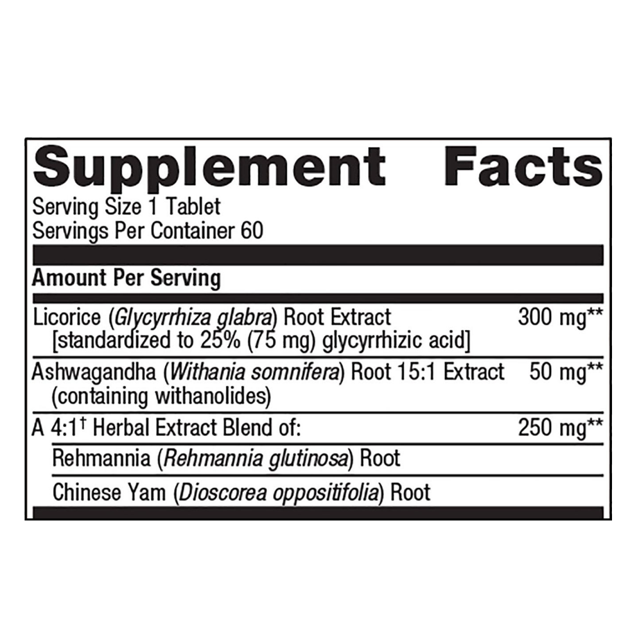 Licorice Plus by Metagenics Ingredients Label