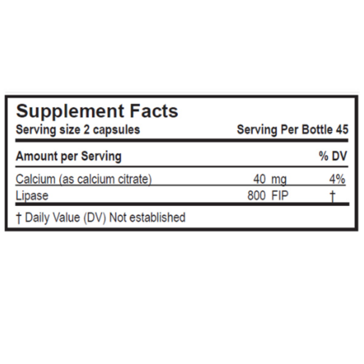 Lipase aids in digesting fats to support metabolism.