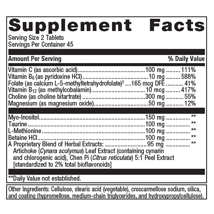 Lipo-Gen by Metagenics Ingredients Label