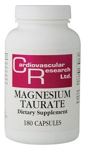 Magnesium Taurate 180 capsules by Cardiovascular Research Ltd.