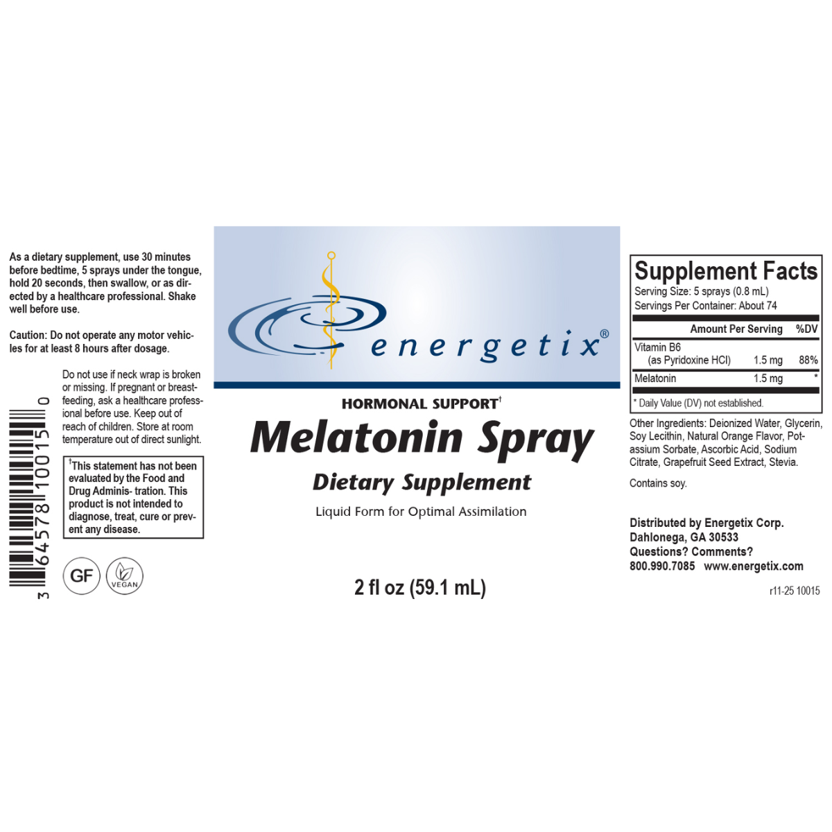 Liquid melatonin spray for sleep support. Great taste. 