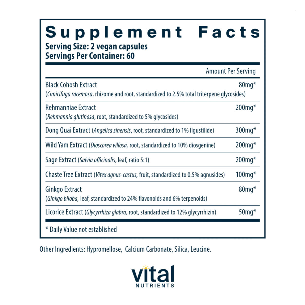 Menopause Support by Vital Nutrients