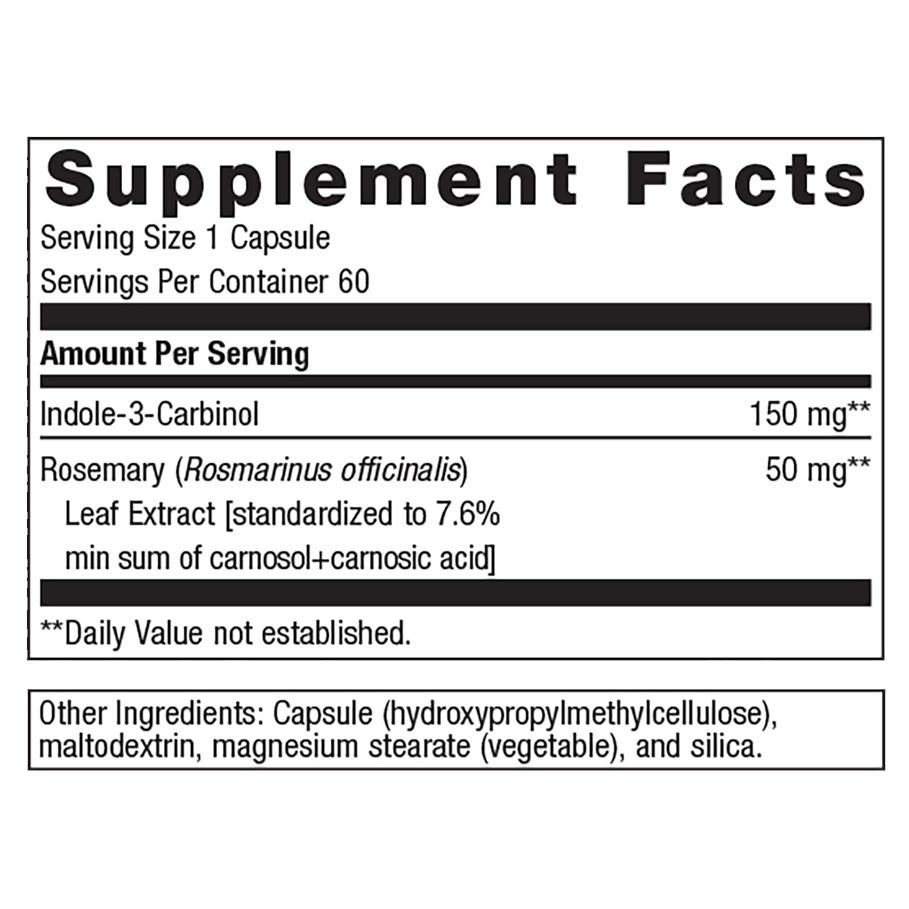 Meta I 3 C by Metagenics Ingredients Label