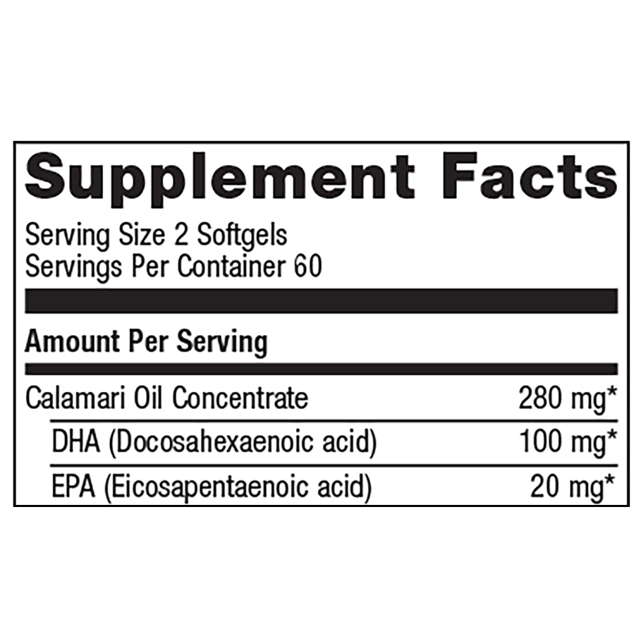 MetaKids DHA by Metagenics Ingredients Label