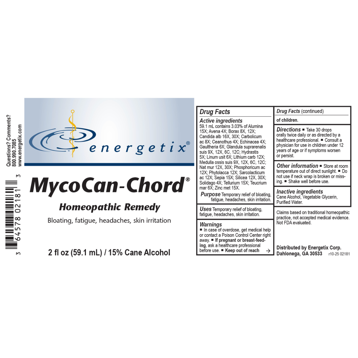 MycoCan-Chord® is a homeopathic combination formula for symptoms associated with candida and exposure to mold or fungus.