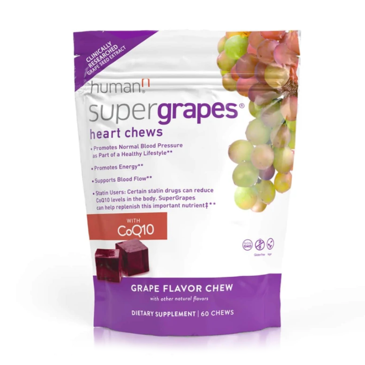 SuperGrapes Heart Chews with CoQ10 by Neogenis Labs / HumanN
