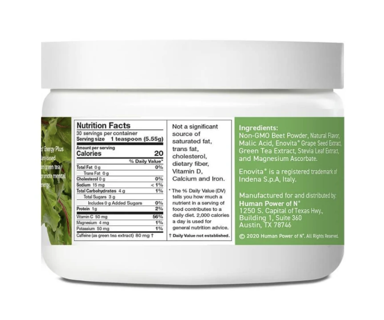 SuperBeets Energy Plus Canister by Neogenis Labs / HumanN