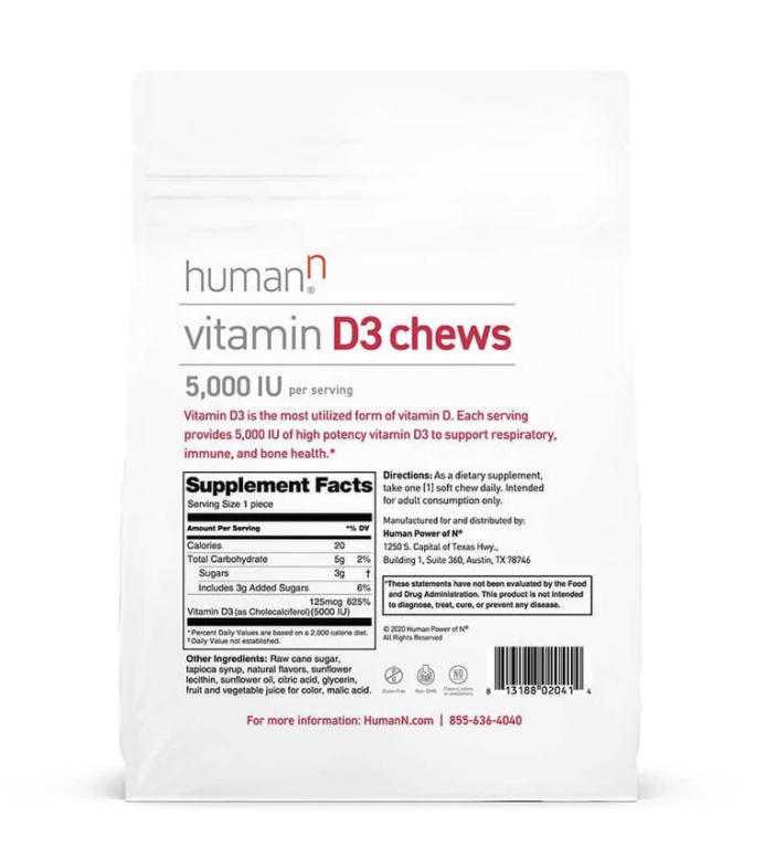 Vitamin D3 Chews by Neogenis Labs / HumanN